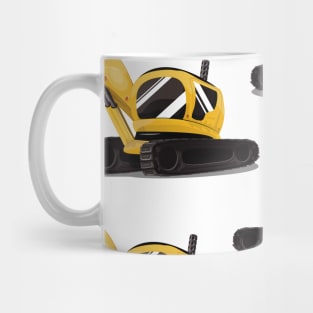 Construction Digger Pattern Mug